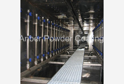 Inner pipeline & nozzle arrangment for pretreatment shower